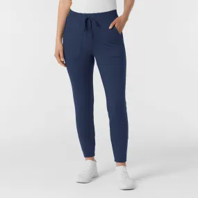 RENEW Knit Women's Track Scrub Pant - Navy