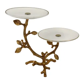 2-Layer Cake Stand Golden