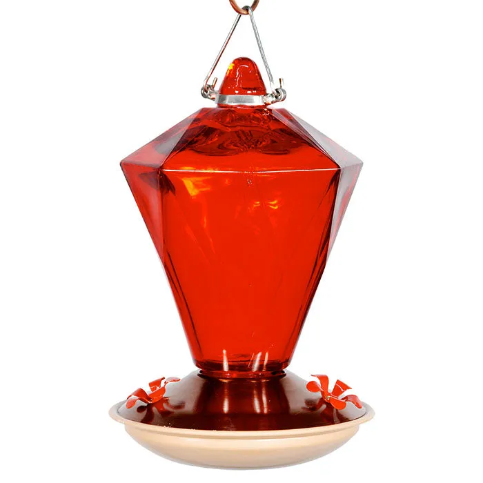 20 oz. Diamond Glass Hummingbird Feeder