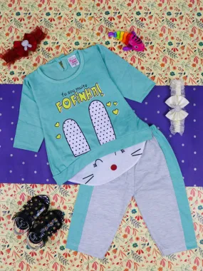 3Mth - 9Mth Fofinha Sea Green Baby Suit For Newborn NBS112