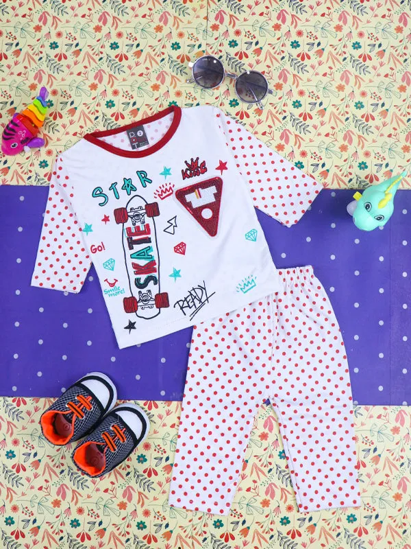 3Mth - 9Mth Star Red Baba Suit For Newborns HG NBS98