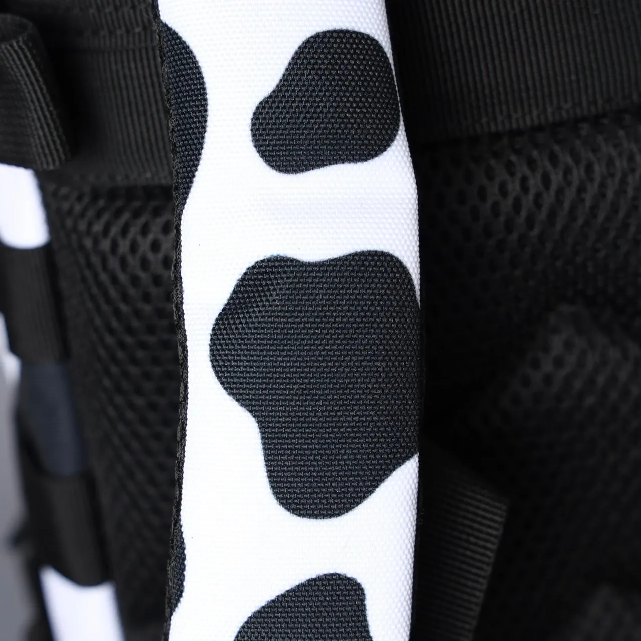 9L Backpack Mini Black White Cow