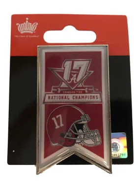 Alabama Crimson Tide 2017-2018 CF National Champions Banner Metal Lapel Pin