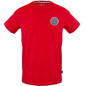 Aquascutum Small London Circle Logo Red T Shirt