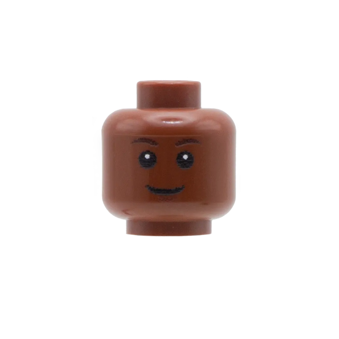 Argghh! / Closed Smile Head - Custom Design Minifigure Head