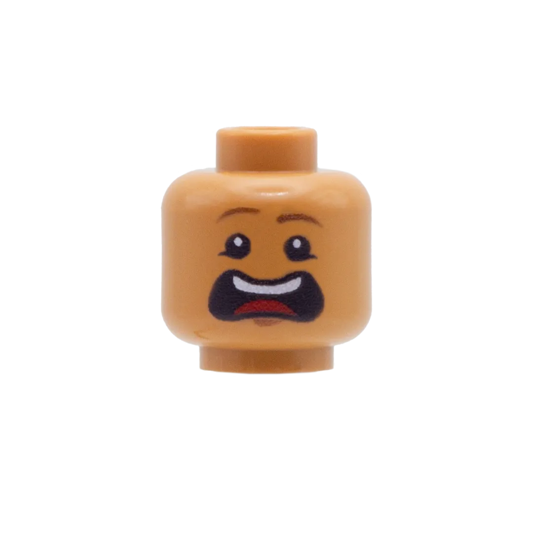 Argghh! / Closed Smile Head - Custom Design Minifigure Head