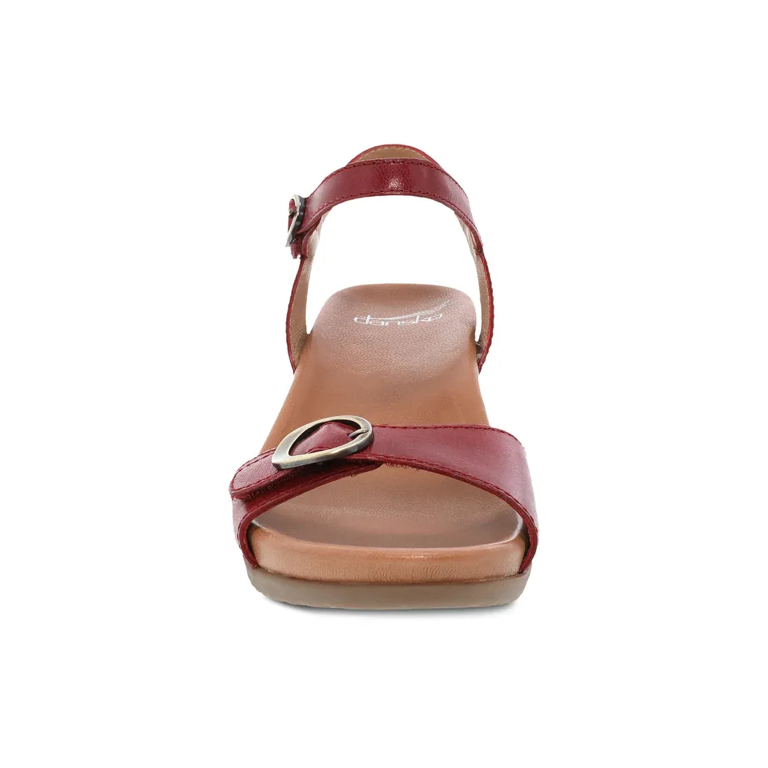 Arielle Adjustable Wedge Sandal in Red