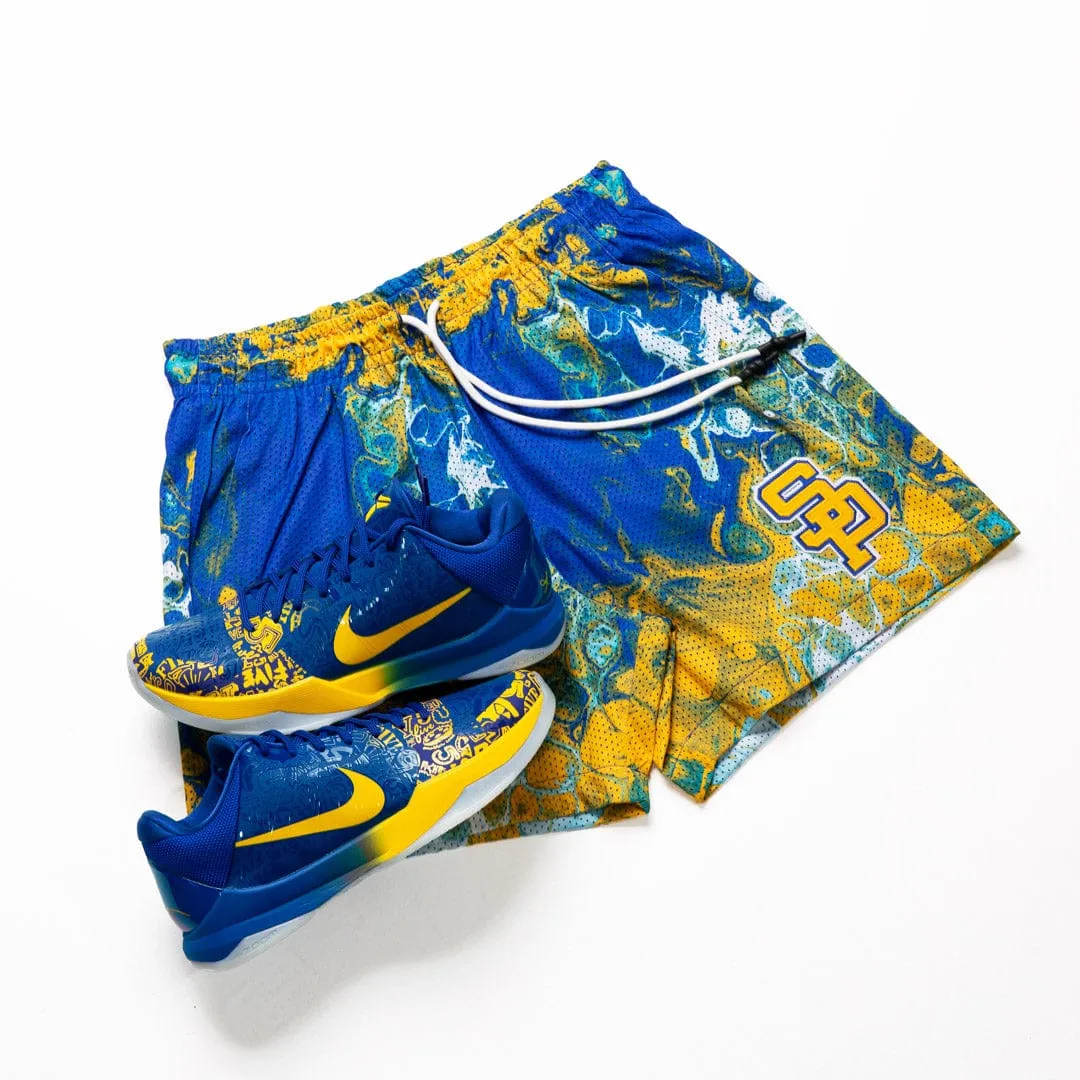 Athletic - Marbled Mesh Shorts (Golden State)