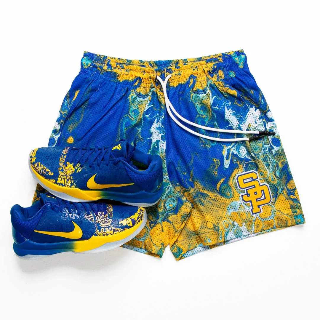 Athletic - Marbled Mesh Shorts (Golden State)