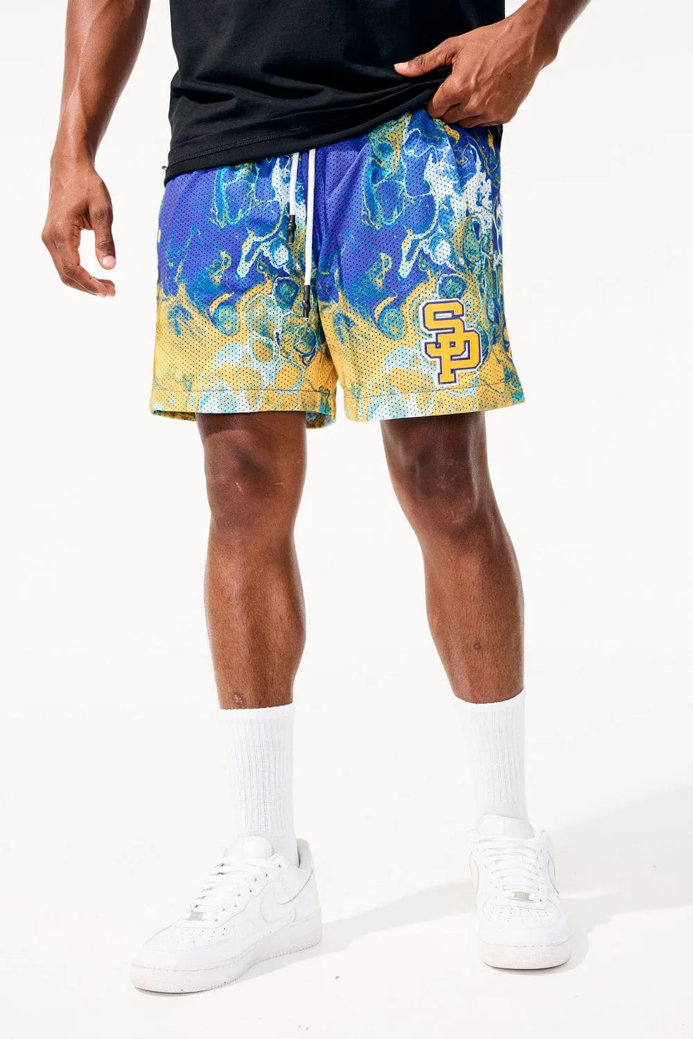 Athletic - Marbled Mesh Shorts (Golden State)