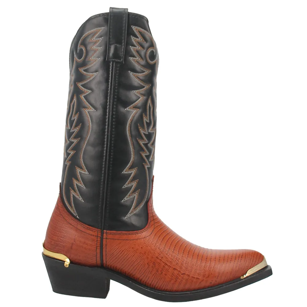 Atlanta Lizard Print Pointed Toe Cowboy Boots