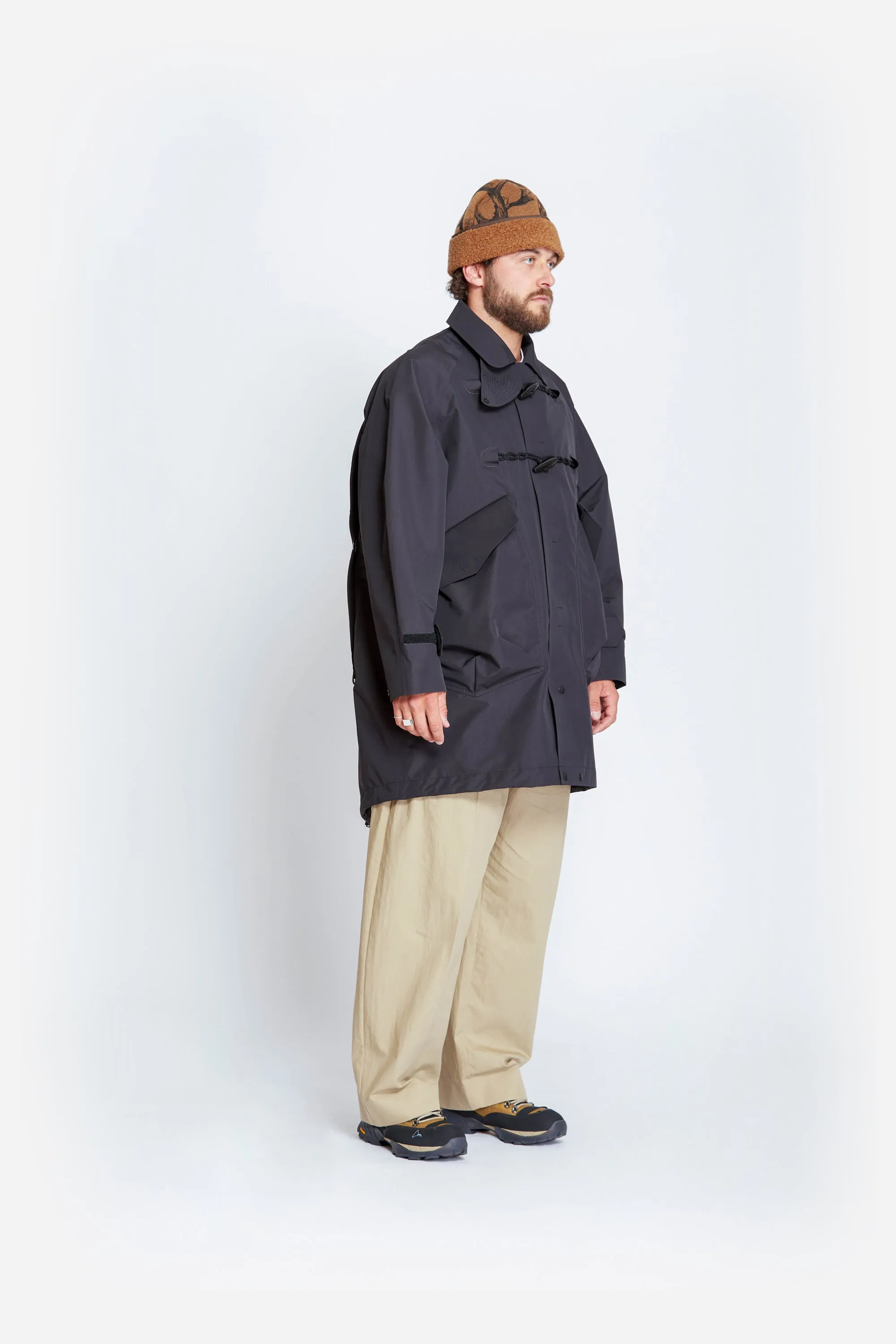 Back Pack Holder Duffel Coat Black