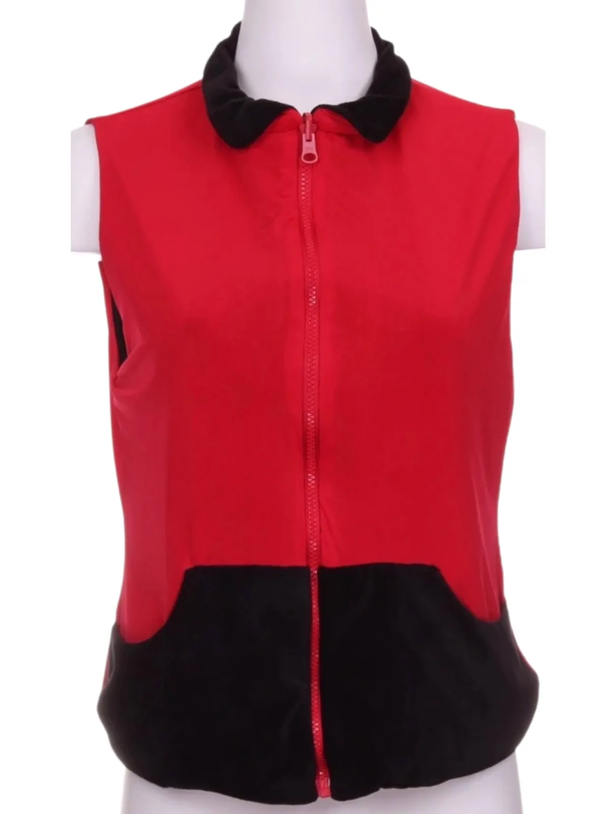 Black Velvet   Red Reversible Vest