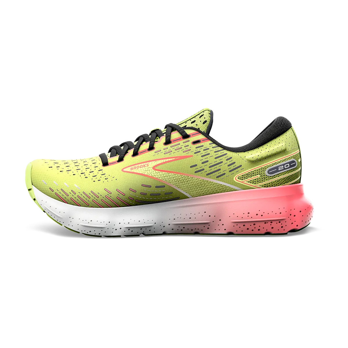 Brooks Glycerin 20 - Lime - Red - Ebony