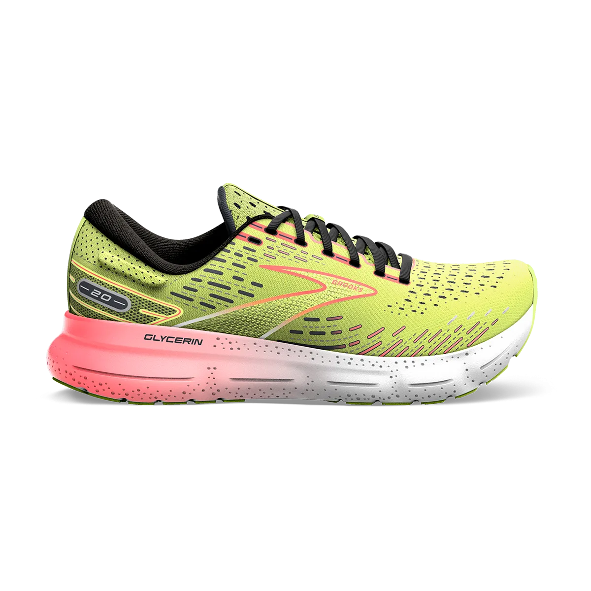 Brooks Glycerin 20 - Lime - Red - Ebony