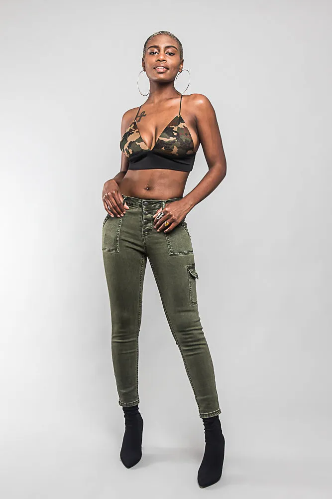 Camo Bralette Top