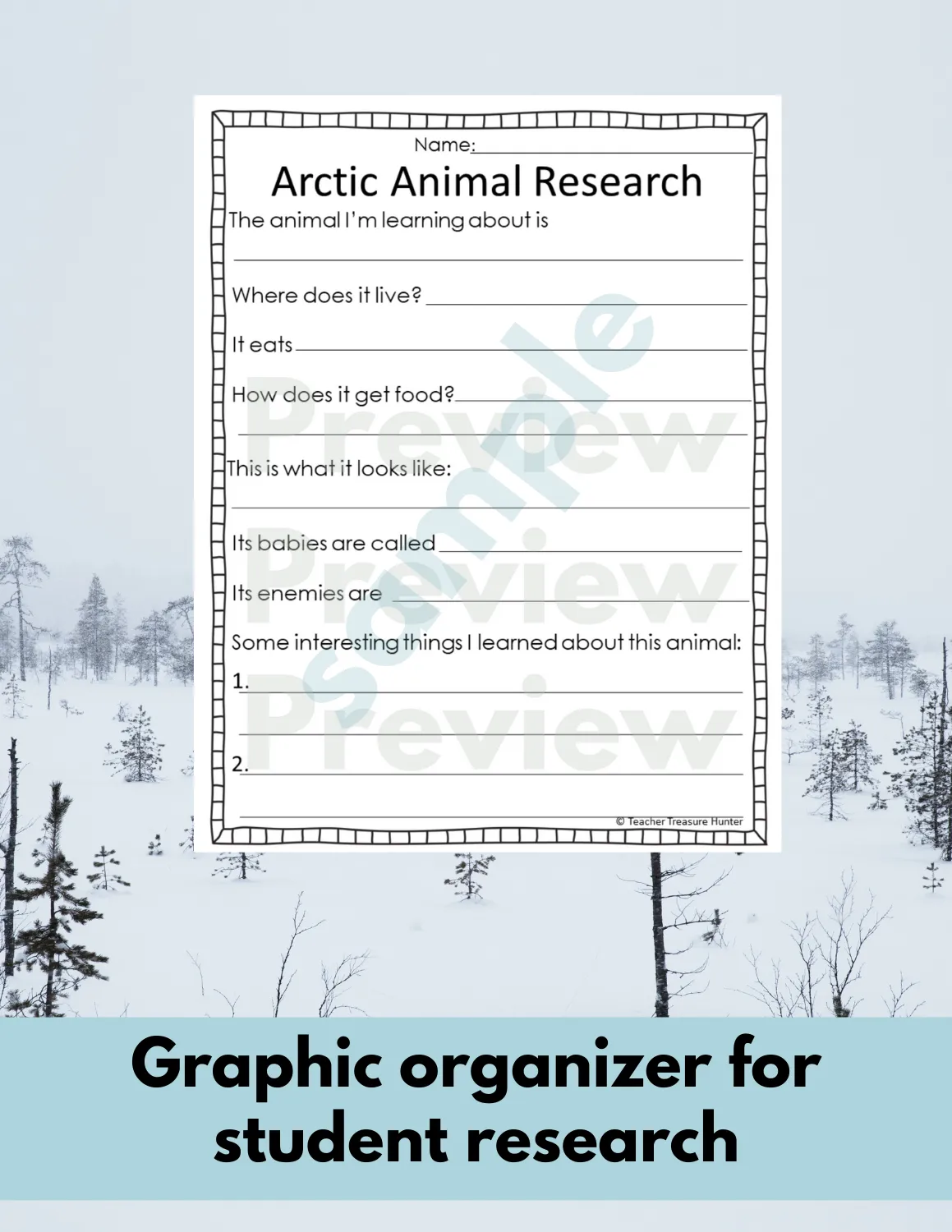 Canada lynx Animal Research Pages for learning about Arctic animals