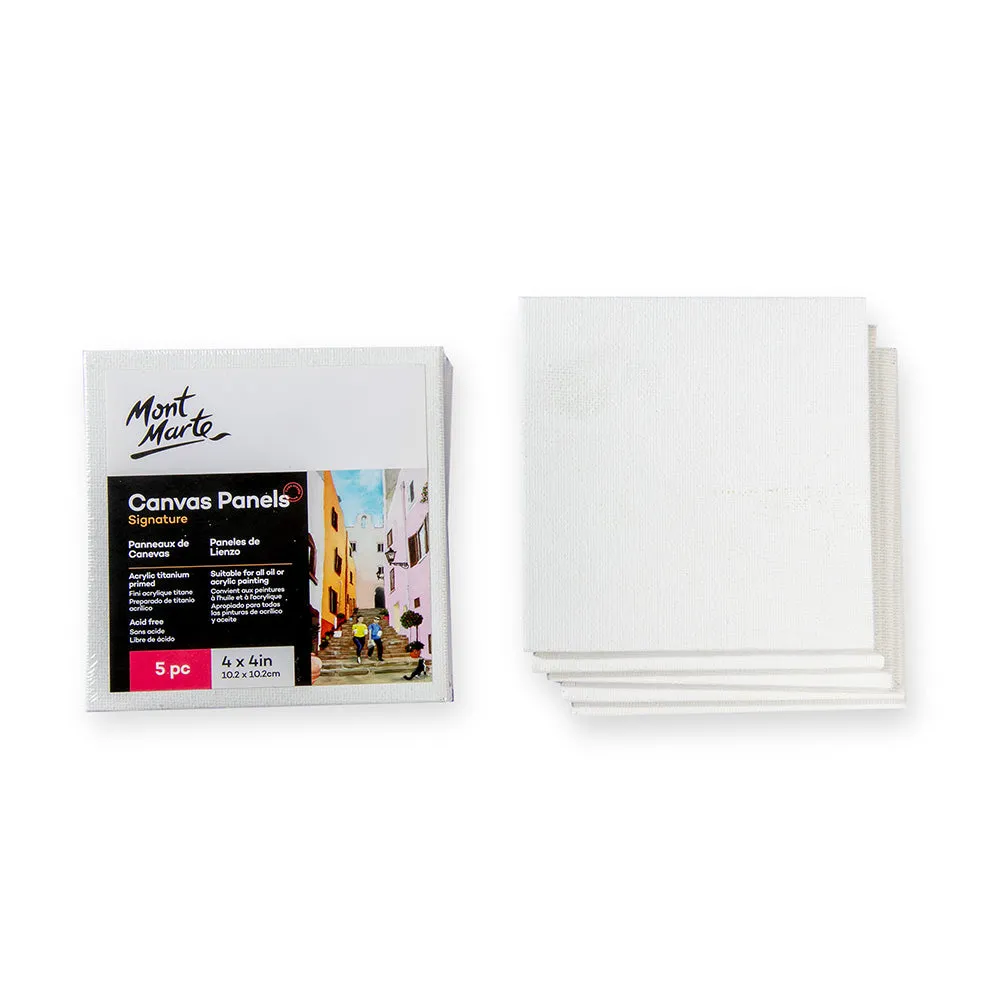 Canvas Panels Signature Pack 5 10.2 x 10.2cm (4 x 4in)