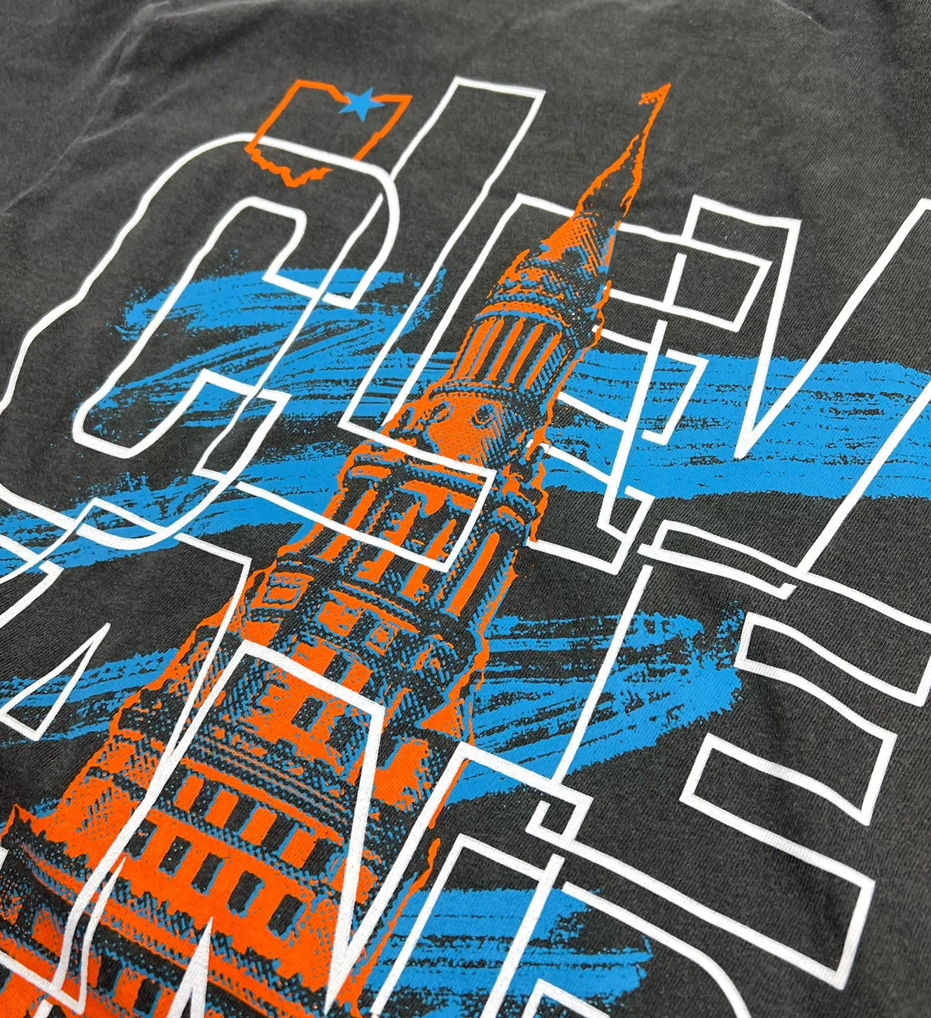 Cleveland Paint The City Charcoal T shirt