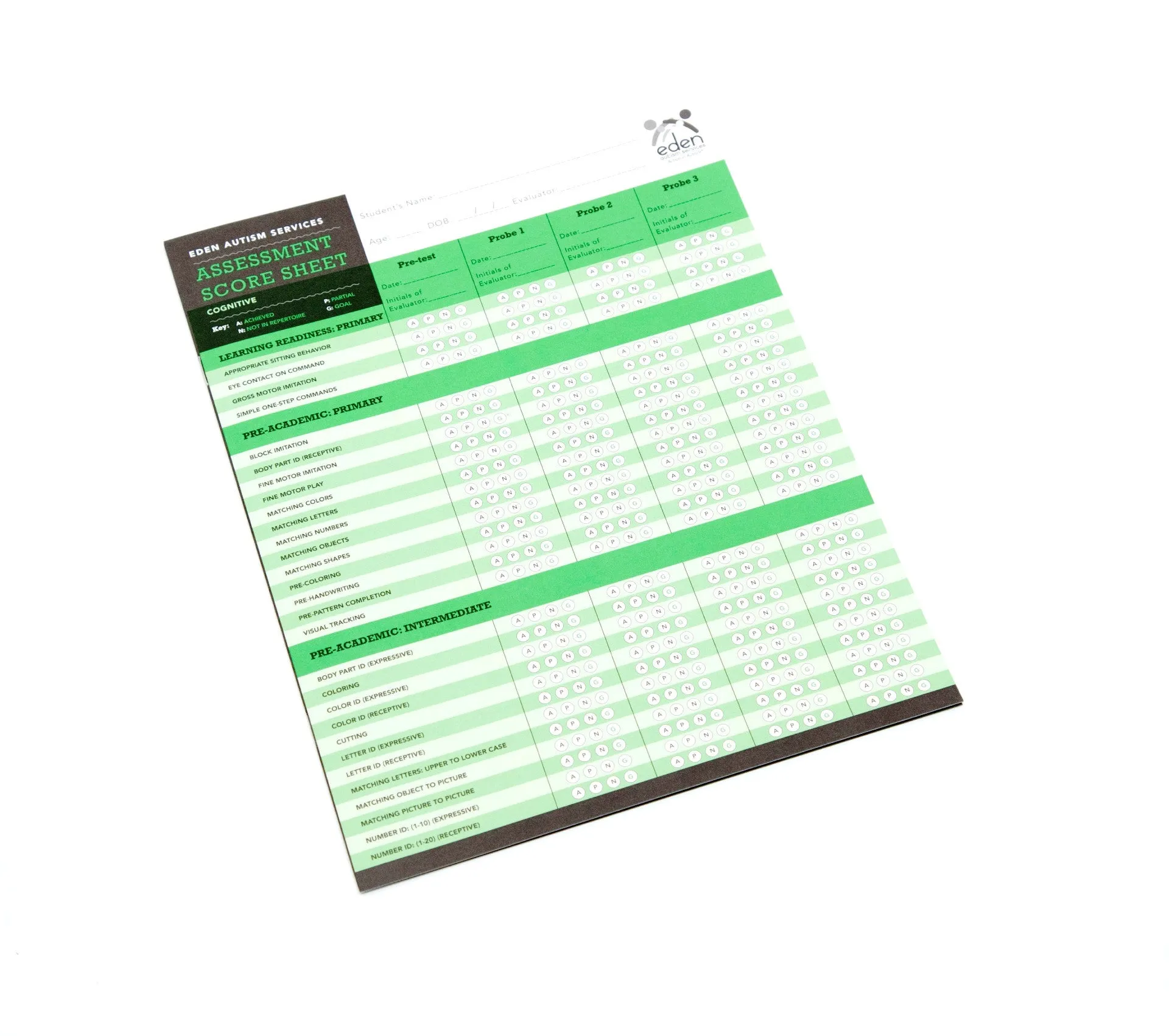 Cognitive Assessment Score Sheets: 10-pack