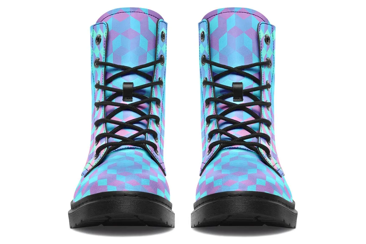 Colorful 3 D Combat Boots