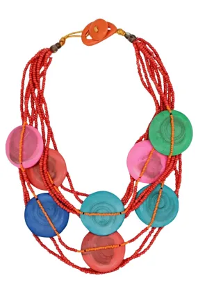 Colorful Disc Necklace