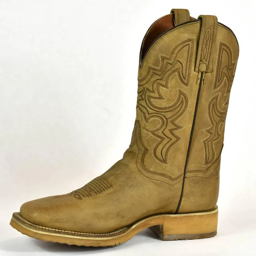 Dan Post Roper Cowboy Boot- Tan Leather- Cowboy Certified Square Toe 5-2