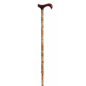 Derby Walking Stick Cream Autumn Leaves