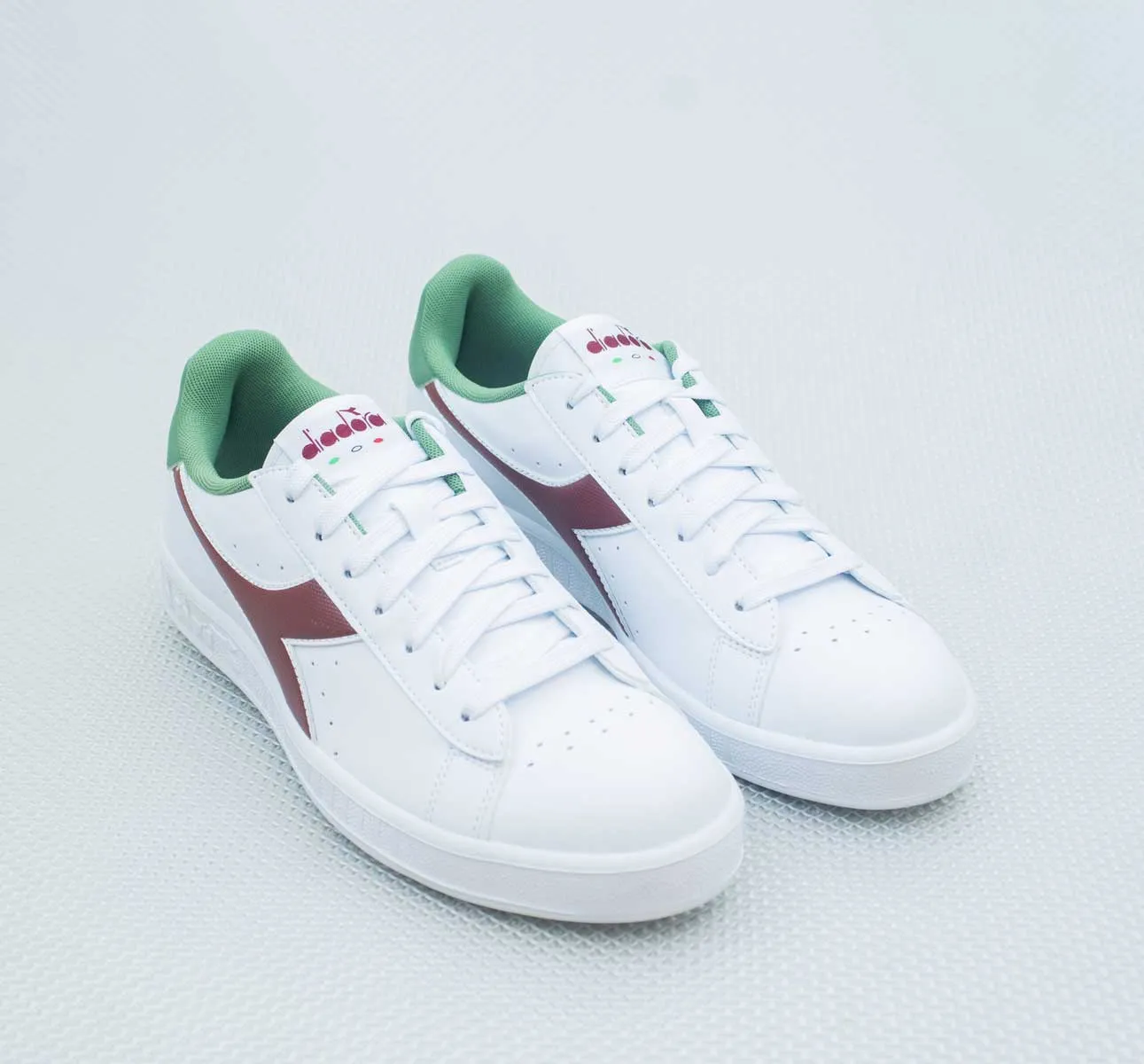 Diadora Game P Leather White Barn Red Sneaker