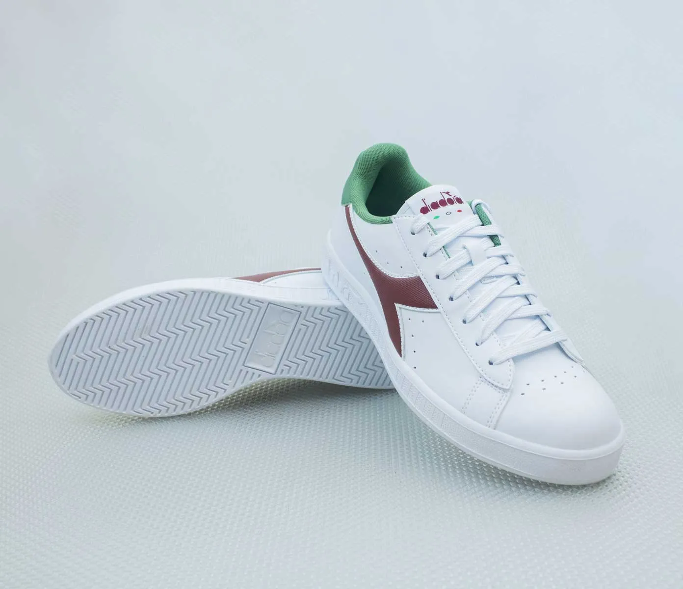 Diadora Game P Leather White Barn Red Sneaker