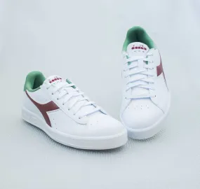 Diadora Game P Leather White Barn Red Sneaker