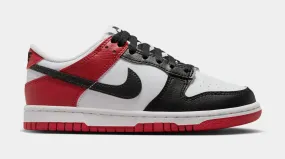 Dunk Low Grade School Lifestyle Shoes (Black/Gym Red/White)