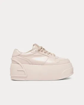 Fashion Show Leather Light Beige Low Top Sneakers