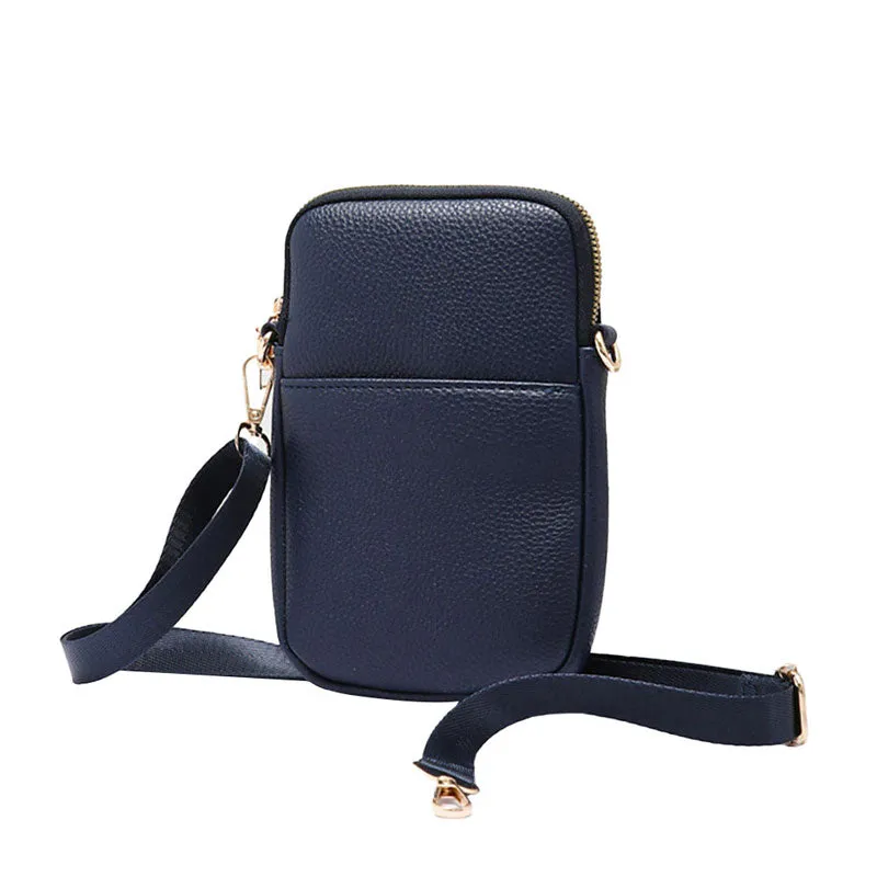 Faux Leather Rectangle Crossbody Bag