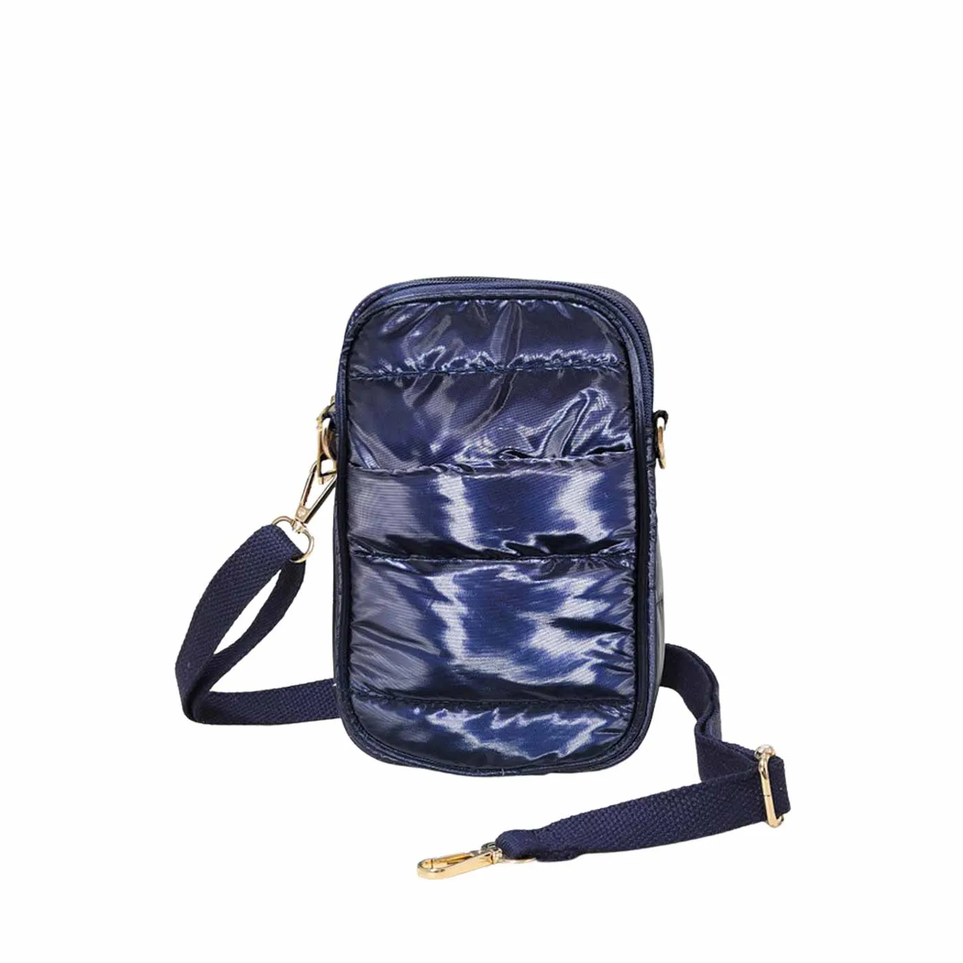 Glossy Puffer Rectangle Crossbody Bag