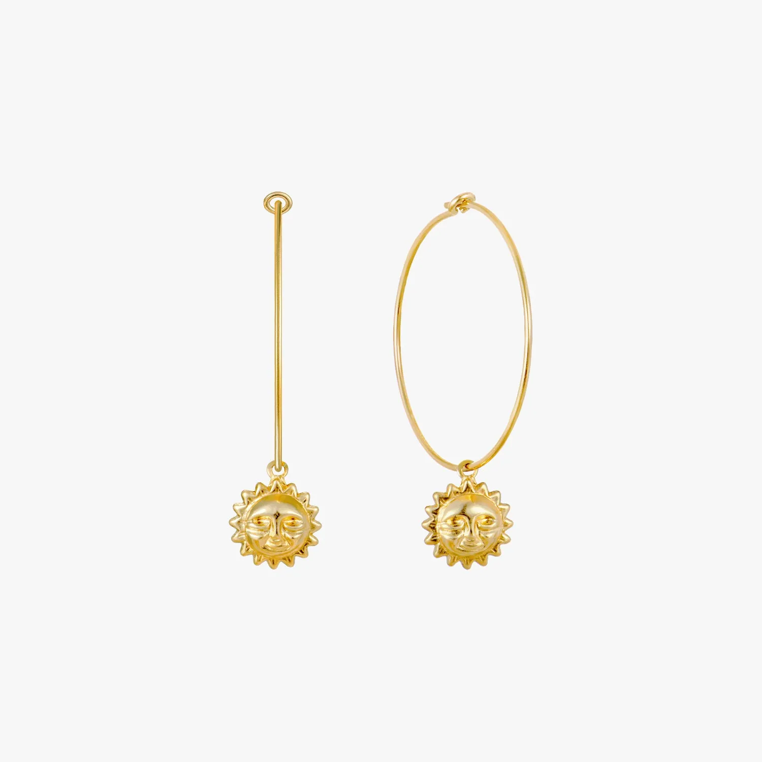 Golden Sun Hoop Earrings