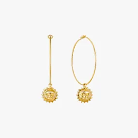 Golden Sun Hoop Earrings