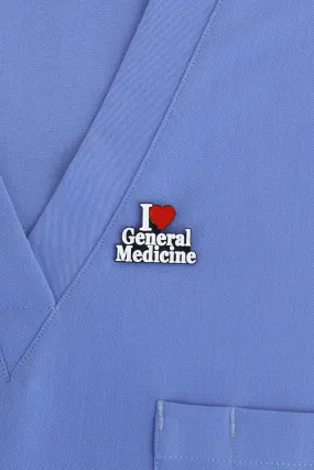 I Love General Medicine Pin