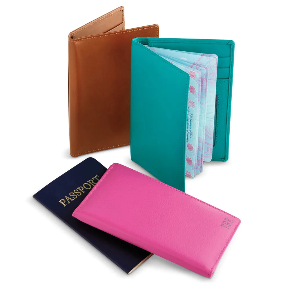 ILI New York RFID Leather Passport Cover / Vax Card Holder 6753RFB