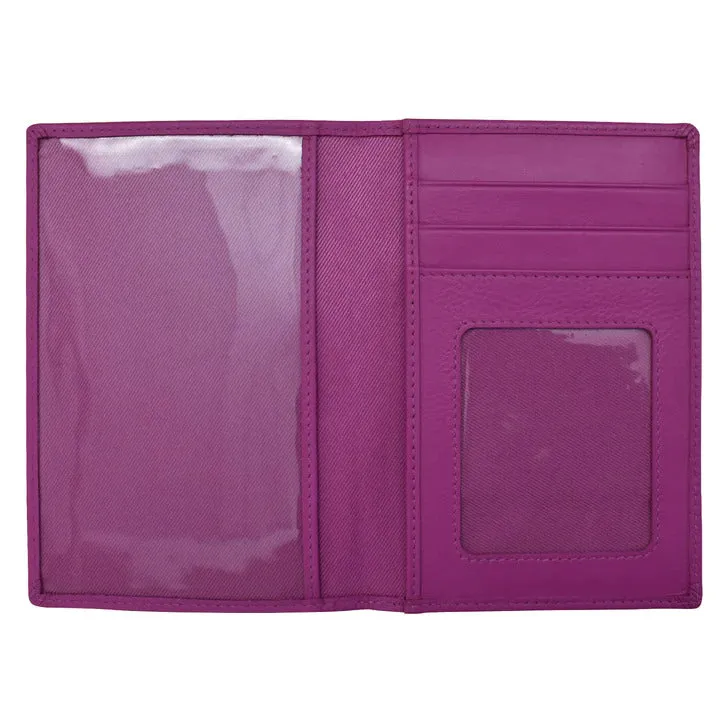 ILI New York RFID Leather Passport Cover / Vax Card Holder 6753RFB