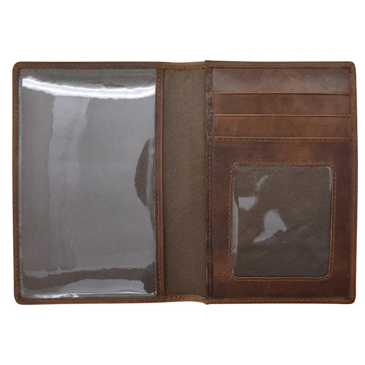 ILI New York RFID Leather Passport Cover / Vax Card Holder 6753RFB