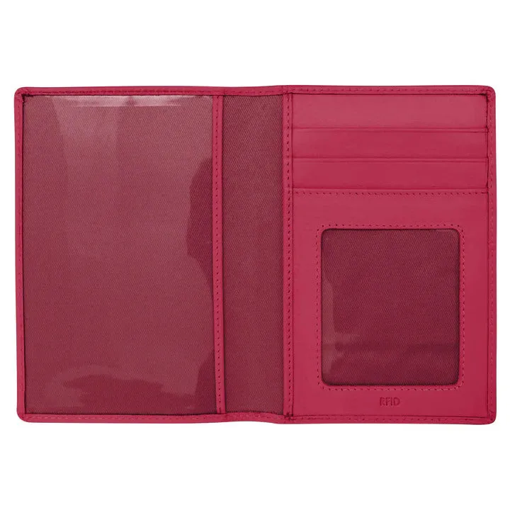 ILI New York RFID Leather Passport Cover / Vax Card Holder 6753RFB