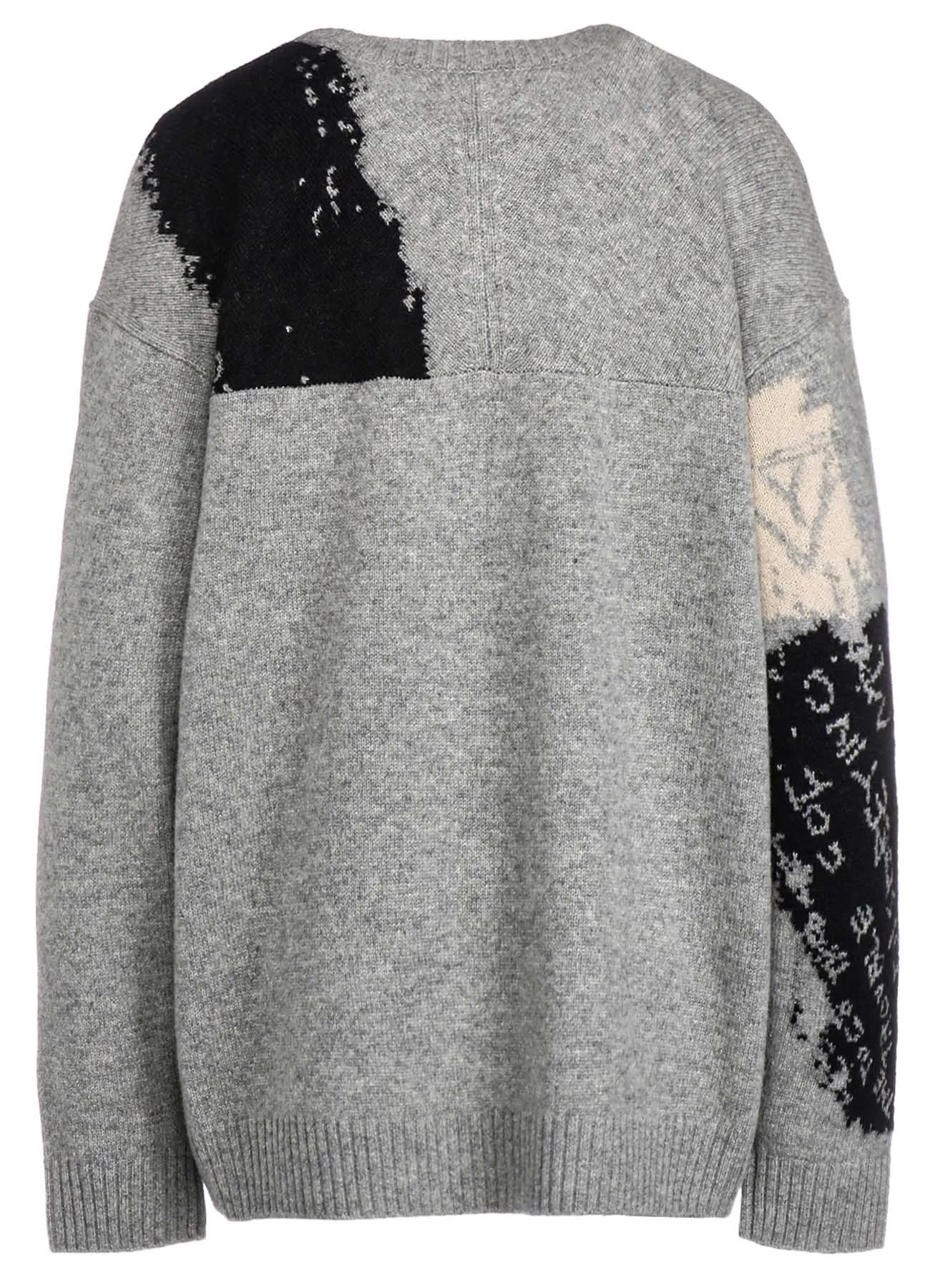 INTARSIA JACQUARD ROUND NECK PULLOVER