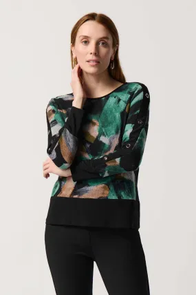 Joseph Ribkoff Black/Multi Coloured Top Style 234185-178