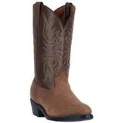 Laredo Men's (4242) 12" Tan Distressed Western Style Trucker or Motorcycle Cowboy Work Boots