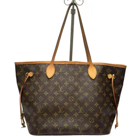 LOUIS VUITTON Monogram Neverfull Coated Canvas Tote - Brown