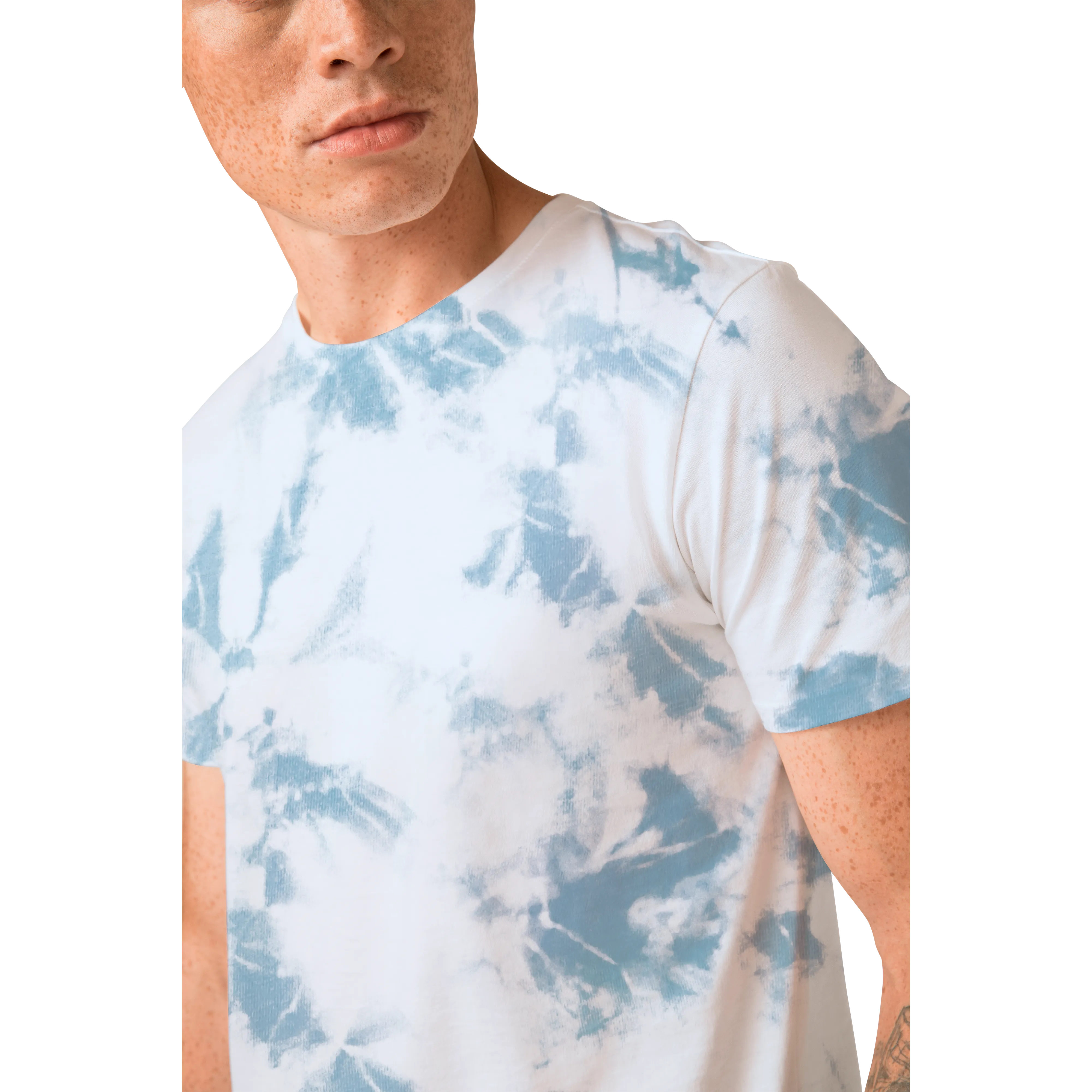 Men's Pima Cotton Tie Dye Crew Neck T-Shirt