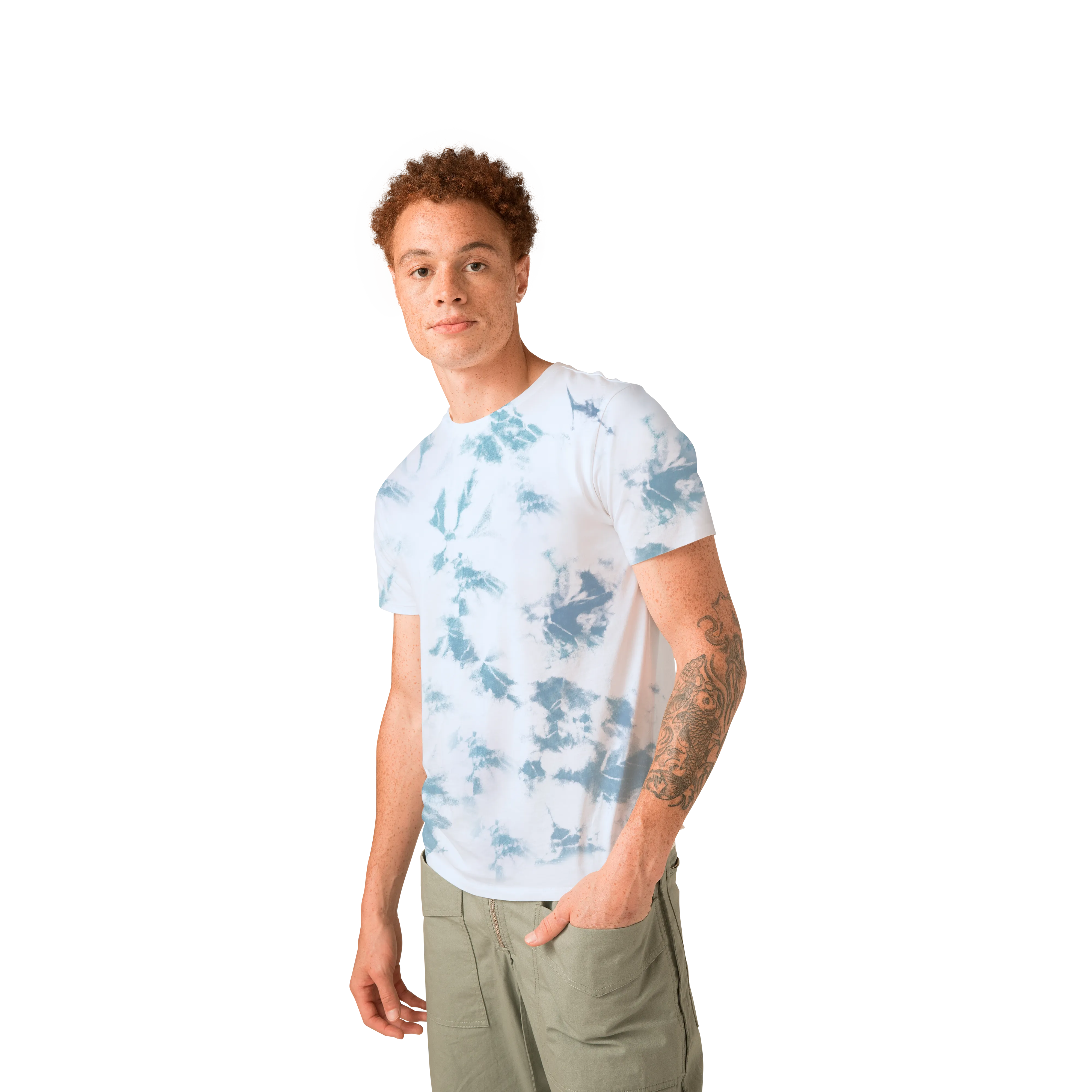 Men's Pima Cotton Tie Dye Crew Neck T-Shirt