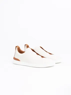 Off White/Brown Deerskin Triple Stitch™ Sneakers