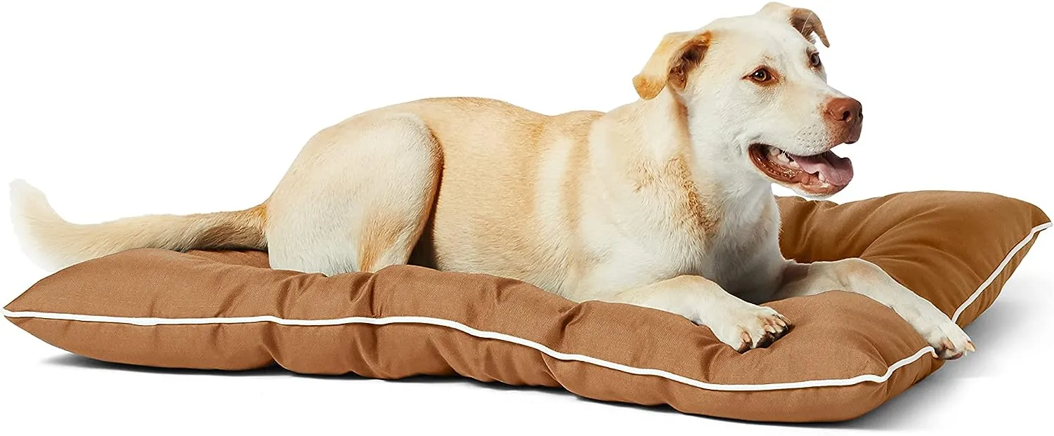 Outdoor Water Repellent Pet Pillow Bed, Brown, Large